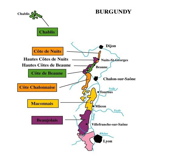 勃艮第產區(qū)等級劃分